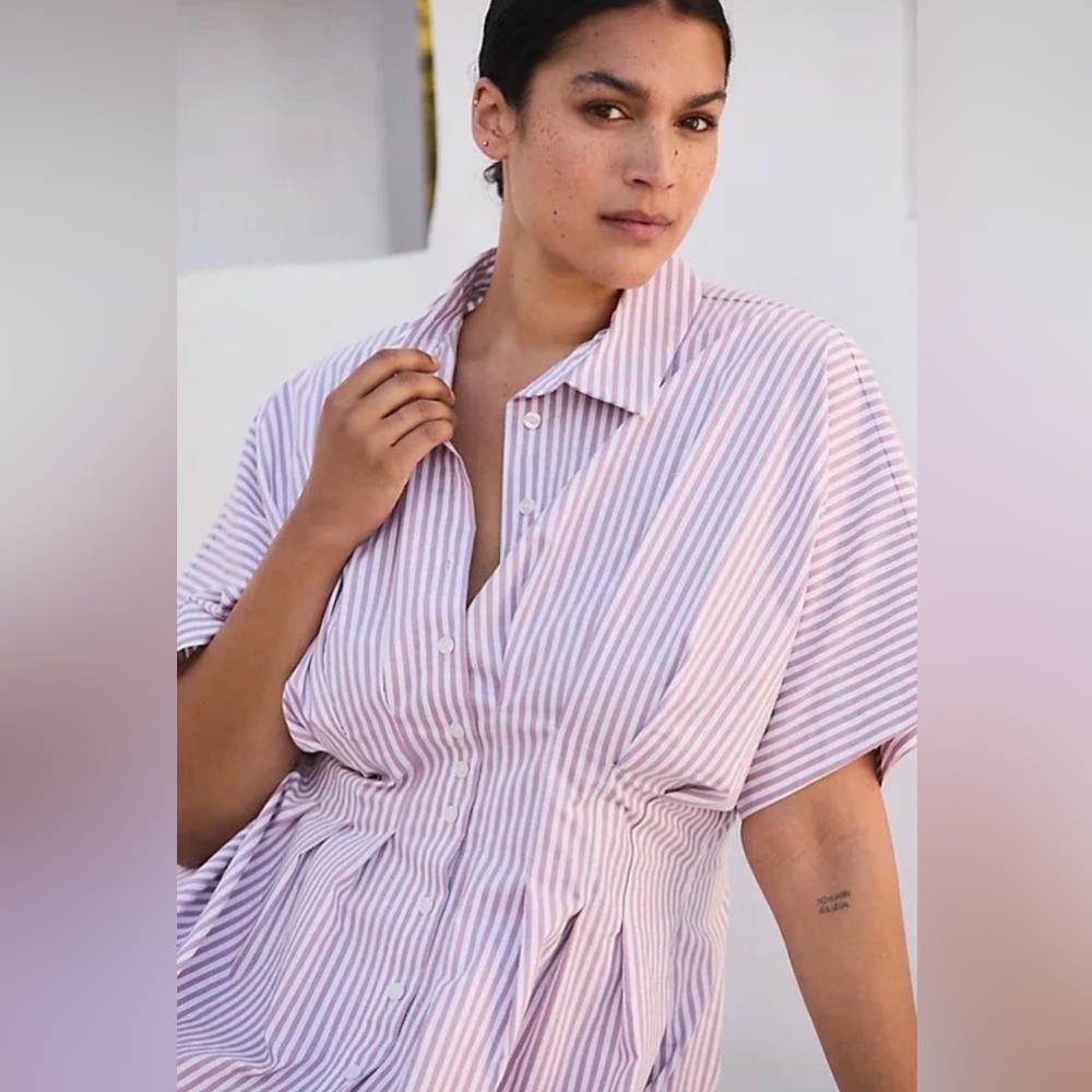Anthropologie The Tobie Shirt Dress by Exquise - Picture 3 of 14